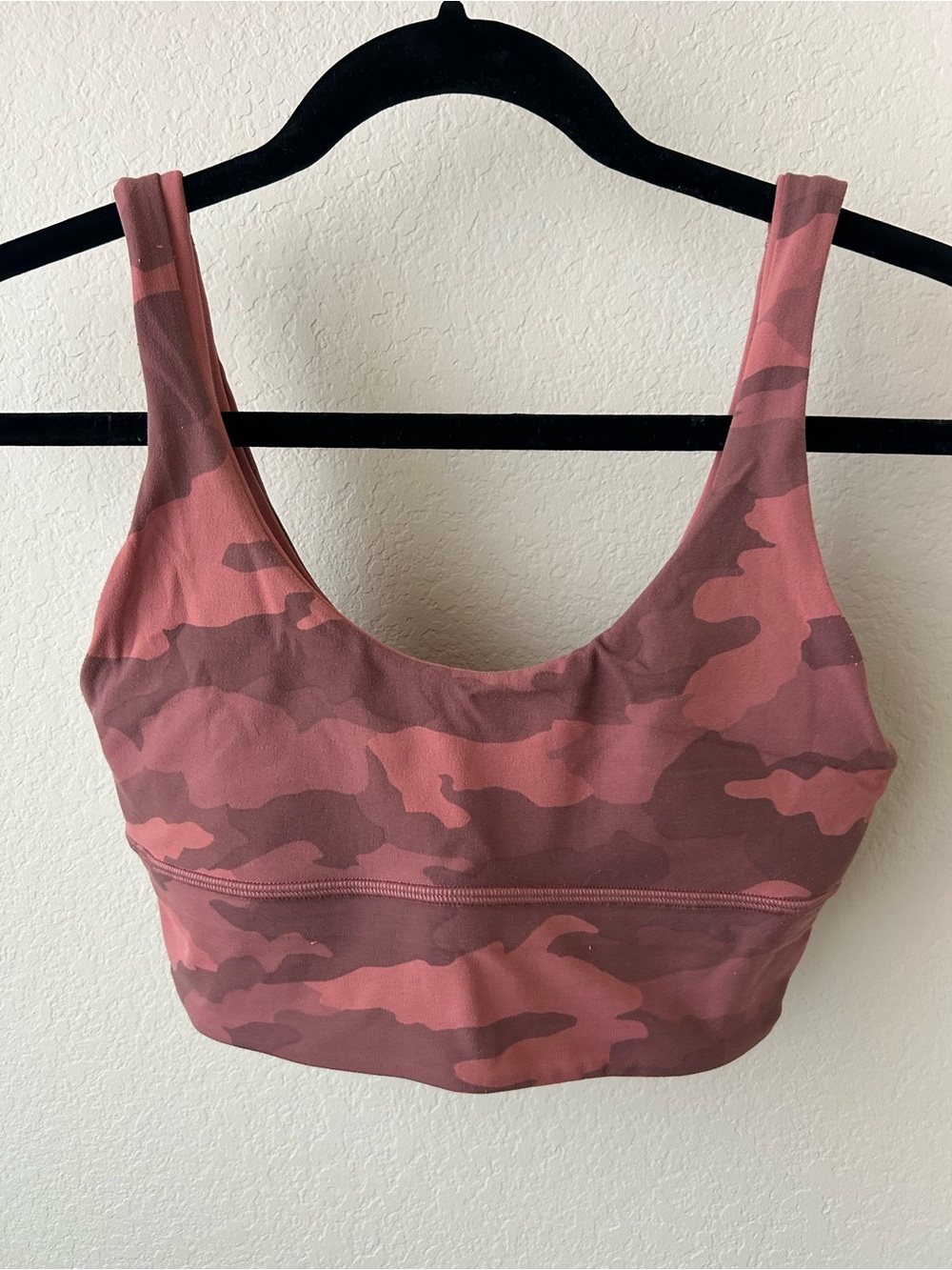 lululemon athletica Pink Camo Scoop Sports Bra